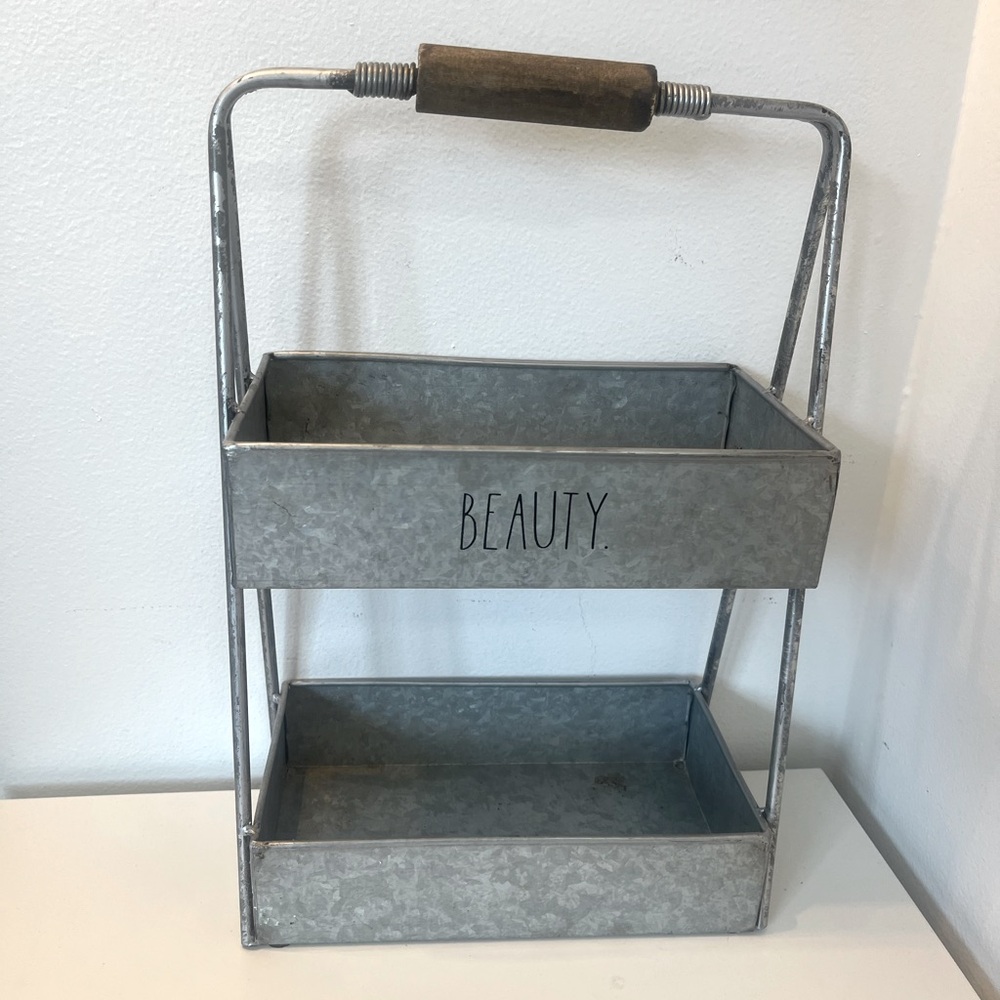 RAE DUNN Metal Two-Tier makeup Organizer